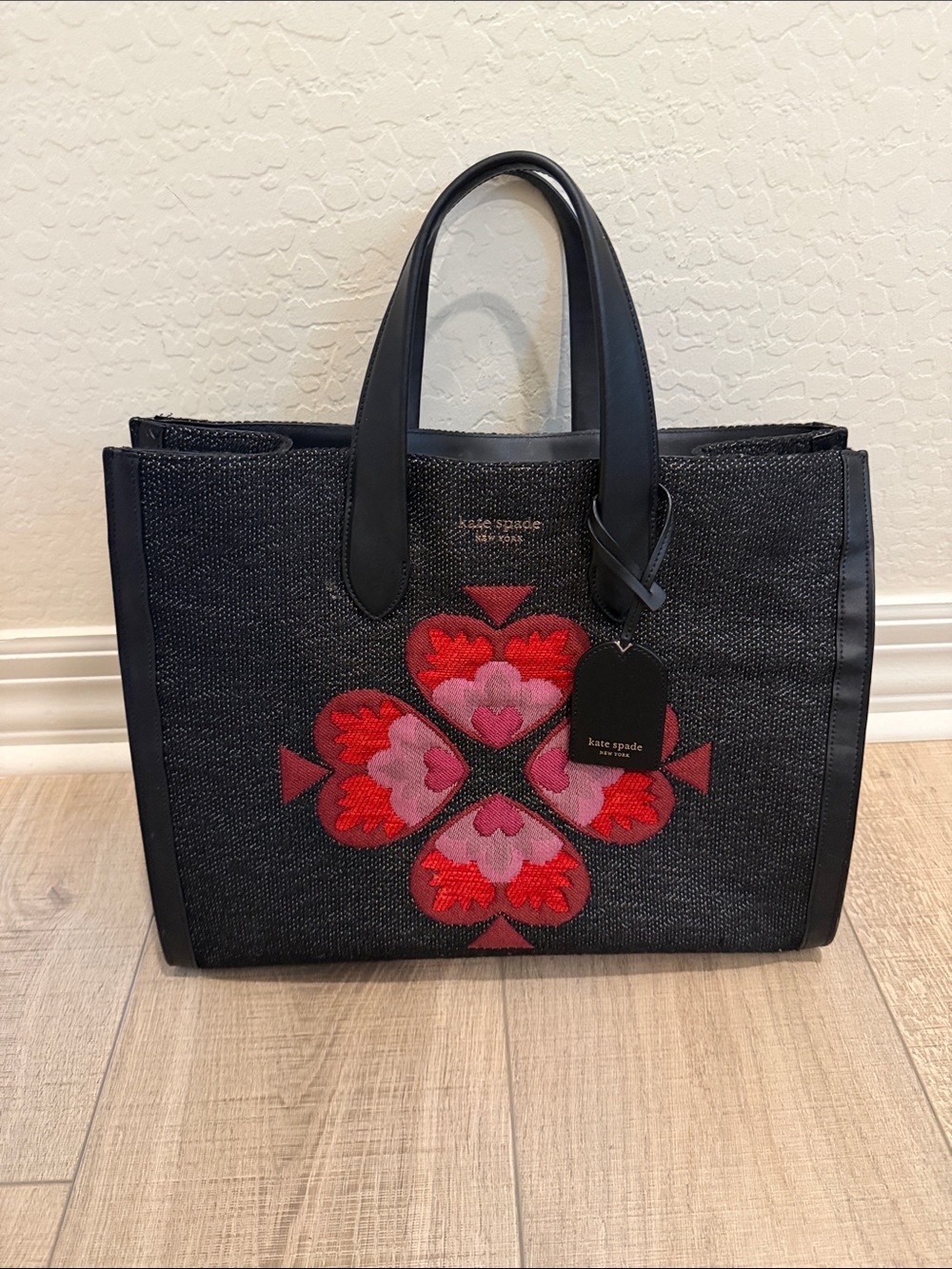 kate spade black tote bag